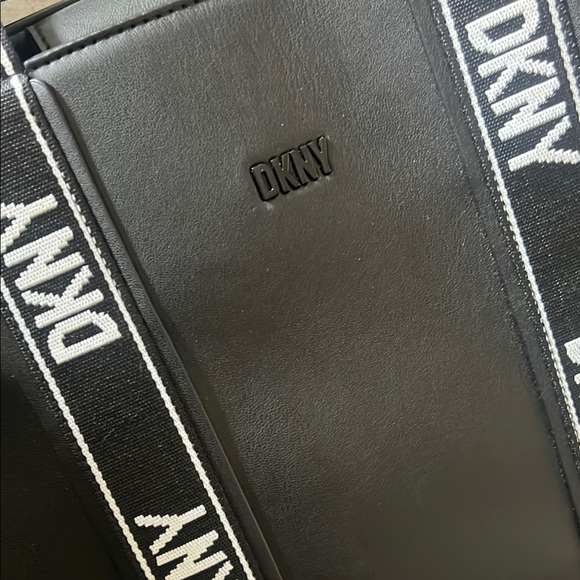 DKNY Black Tote with Logo Straps - Picture 4 of 5
